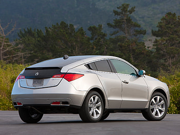 Auto, Grass, Acura, Cars, Forest, Asphalt, Side View, Style, Akura, Zdx, 2009, Silver Metallic HD wallpaper