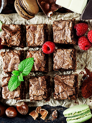 Delicious brownie, Heavenly delight, Rich chocolatey goodness, Sweet blast of flavor HD phone wallpaper