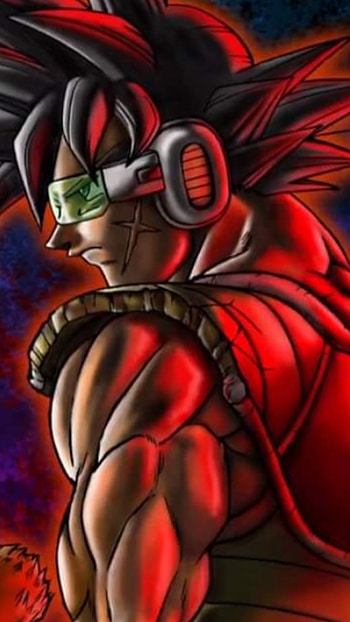 Bardock, red, art HD phone wallpaper