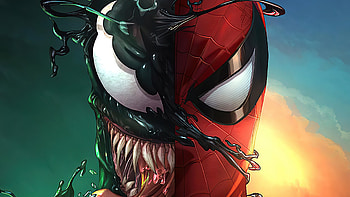 Spider And Venom 2020, spiderman, venom, superheroes, artwork, artist HD wallpaper