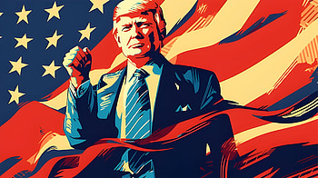 Patriot: Donald Trump's MAGA Spirit in Vivid Colors, Donald Trump, MAGA HD wallpaper