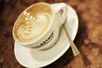 Cappuccino -for Kent One, white, popular, coffeespoon, colors, cup, brown, abstract, coffee, cappuccino HD wallpaper