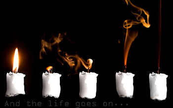 Candles, white, burning, nice HD wallpaper