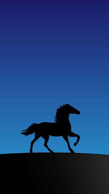 Horse silhouette minimal, Sony Xperia HD phone wallpaper