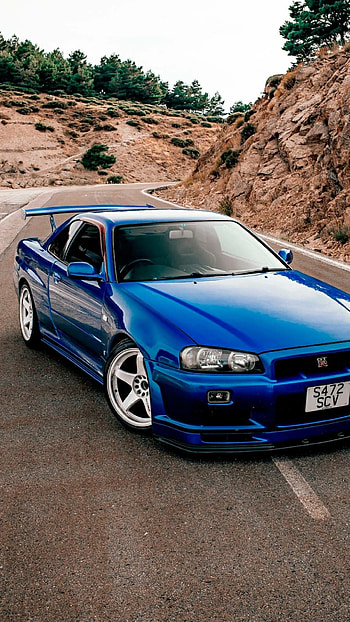 R34 Top View, GTR Skyline HD phone wallpaper