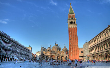 st. marks square, square, venice, people, tower HD wallpaper