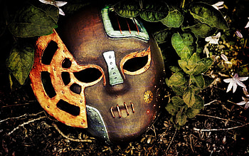 Art, Leaves, Mask, Mud, Dirt HD wallpaper