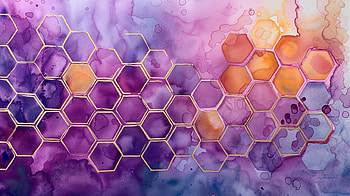 Honeycomb Watercolor Art, honeycomb, watercolor HD wallpaper