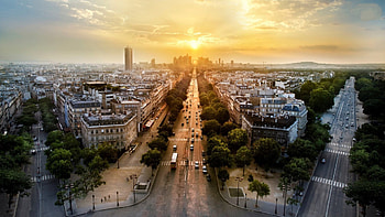 Paris, France, Sun, Eifel Tower HD wallpaper