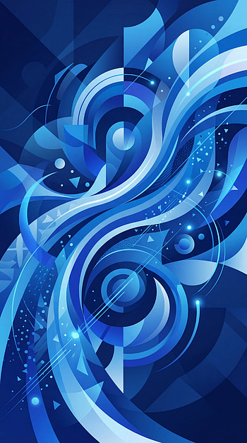 Azure Flow | Cyan Spiral | Midnight Wave | Neon Tide | Oceanic Echo | Aqua Pulse, Abstract Blue HD phone wallpaper