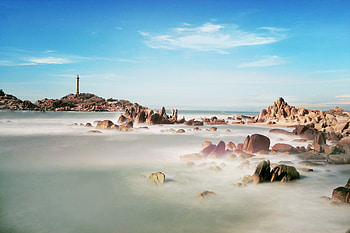 coast, sky, rocks HD wallpaper