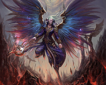 Angel Warrior, Spear, Angel, Male, Fantasy HD wallpaper