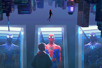 Spider-Man: Into the Spider-Verse, Animated superhero adventure, Creative edit, Unique design HD wallpaper