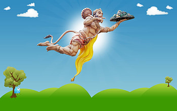 3D - High Resolution Lord Hanuman - & Background , Hanuman PC HD wallpaper