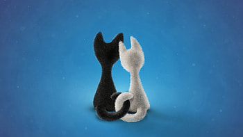 3D Cartoon Cat HD wallpaper