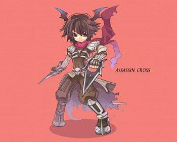 Assassin Cross, ragnarok online, cute, mmorpg, chibi, short hair, , male, warrior, plain, sexy, ragnarok, hot, ro, armor, simple, boy, anime, cool, brown hair, weapon, guy HD wallpaper