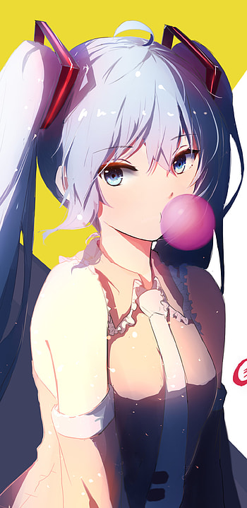 Miku, Hatsune Miku, Anime, Vocaloid HD phone wallpaper