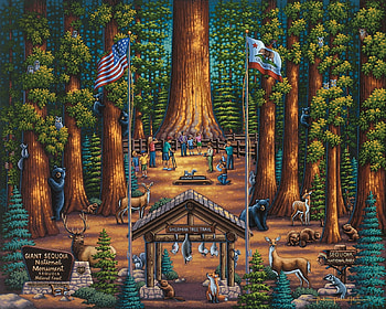 National Park Folkart, folk, art, national, puzzle, park HD wallpaper