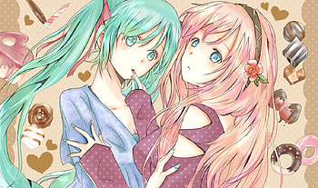 Miku & Luka, miku, luka, anime, hatsune, megurine HD wallpaper