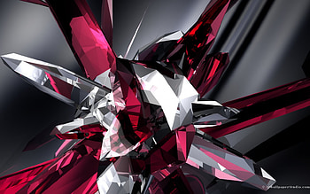 Crystal, shaped, clear, red HD wallpaper
