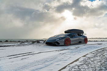 Lamborghini Snow Cgi, lamborghini, cars, behance, cgi HD wallpaper
