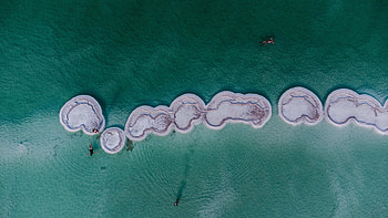 Aerial view, islands, sea, tropical beach HD wallpaper