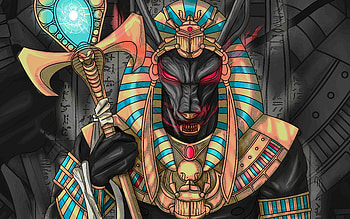 Art, Wolf, Pharaoh, Ancient Egypt HD wallpaper