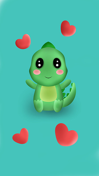 Dragon cute, love HD phone wallpaper