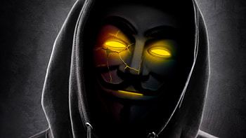 Anonymus Glowing Gold Eyes, anonymus, artist, artwork, digital-art HD wallpaper