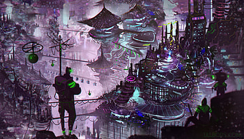 Cityscape Illustration Digital Art , cityscape, artist, artwork, digital-art, deviantart HD wallpaper