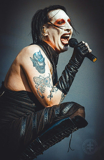 Marilyn Manson artwork, Creative representation, Sensual ry, Artistic expression HD phone wallpaper