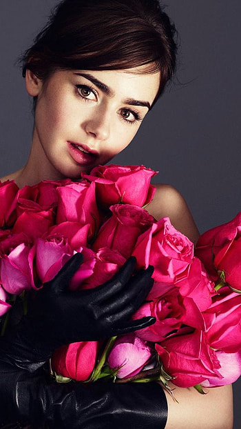 Lily Collins, hollywood actress HD phone wallpaper