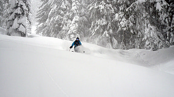 Skiing in winter wonderland, Snowy mountains backdrop, , Mobile backgrounds HD wallpaper