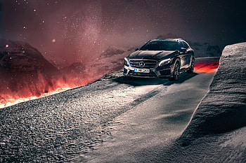 Winter, Snow, Cars, Concept, Mercedes-Benz, Crossover, Gla HD wallpaper