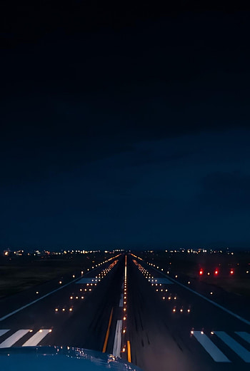 Air strip, Night time landing, Airport graphy, Travel memories HD phone wallpaper