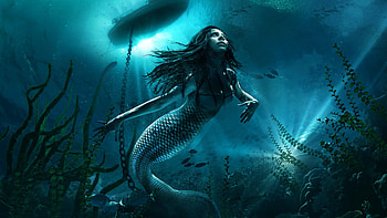 Mermaid Down, Mermaid HD wallpaper