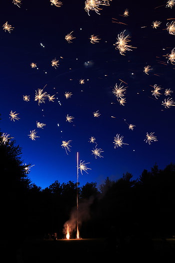 Holidays, Night, Sparks, Flash, Fireworks, Firework, Outbreaks, Festive HD phone wallpaper