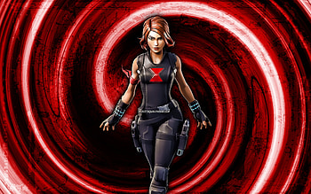 Black Widow, red grunge background, Fortnite, vortex, Fortnite characters, Black Widow Skin, Fortnite Battle Royale, Black Widow Fortnite HD wallpaper