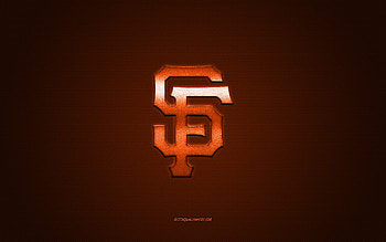 San Francisco Giants emblem, American baseball club, orange logo, orange carbon fiber background, MLB, San Francisco Giants Insignia, baseball, San Francisco, USA, San Francisco Giants HD wallpaper