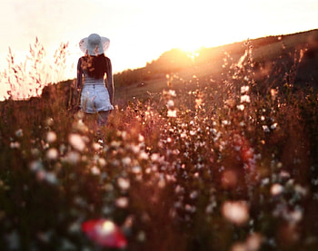 Flickers, lady, model, graphy, field HD wallpaper