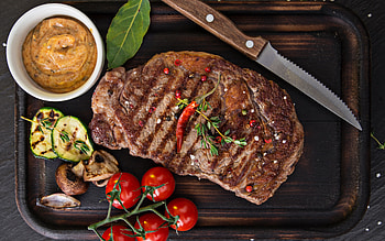 Dinner, graphy, food, meat HD wallpaper