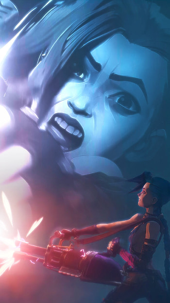 Jinx, league of legends, lol, arcane HD phone wallpaper