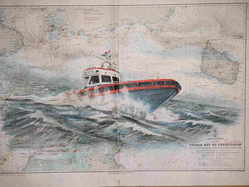 De Redder, boat, waves, action, sea map, rescue, red HD wallpaper
