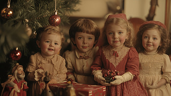 Vintage Christmas Memories - Ultra, vintage christmas, child, Christmas, holiday, tree HD wallpaper