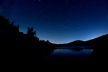 Dark Blue Evening, evening, nature HD wallpaper
