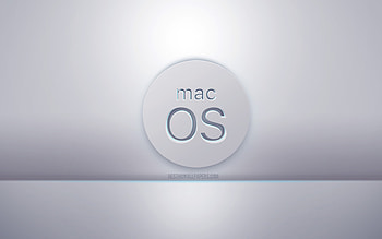 macOS 3d white logo, gray background, macOS logo, creative 3d art, macOS, 3d emblem HD wallpaper