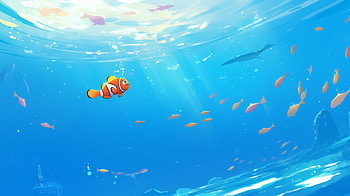 Marlin's Adventure: from Finding Nemo, movie, Finding Nemo, Marlin (Finding Nemo) HD wallpaper
