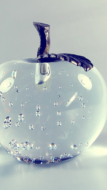 Glass, Material element, Apple , Transparent abstract HD phone wallpaper