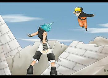 naruto vs black star, v, s HD wallpaper