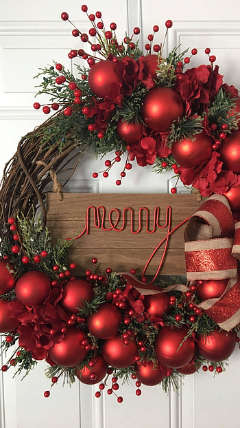 Christmas, Merry Christmas, Red Balloon, red ballon HD phone wallpaper